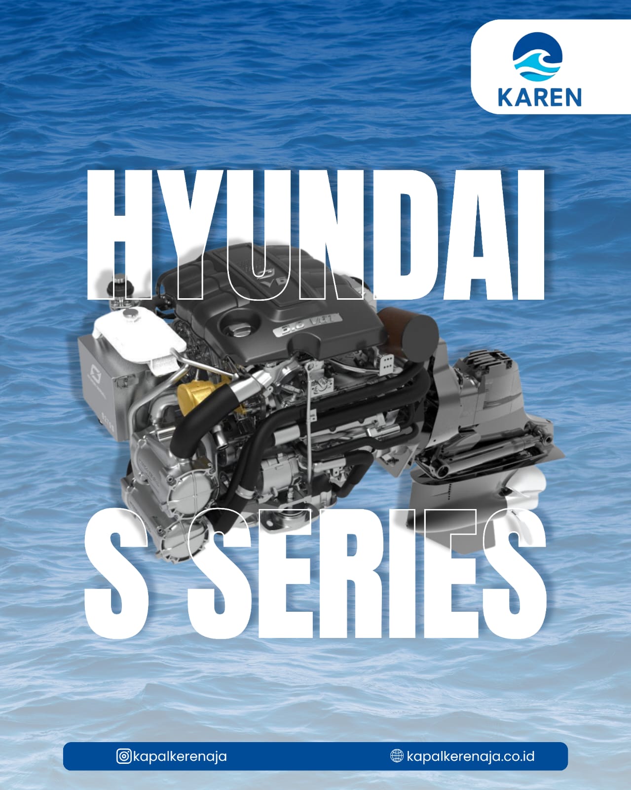 Marine Engine Hyundai S Series Resmi Indonesia: Didistribusikan oleh KAREN untuk Kebutuhan Kapal Profesional