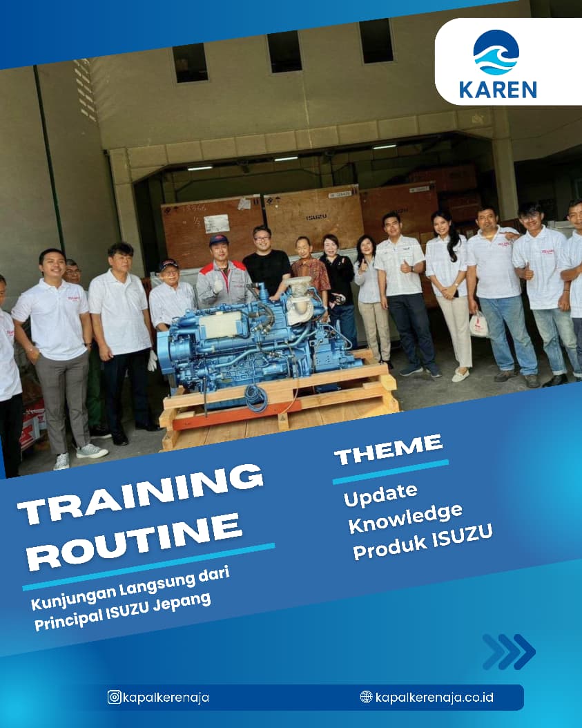 Karen x ISUZU Jepang: Training Routine Tingkatkan Kualitas Servis Mesin Kapal