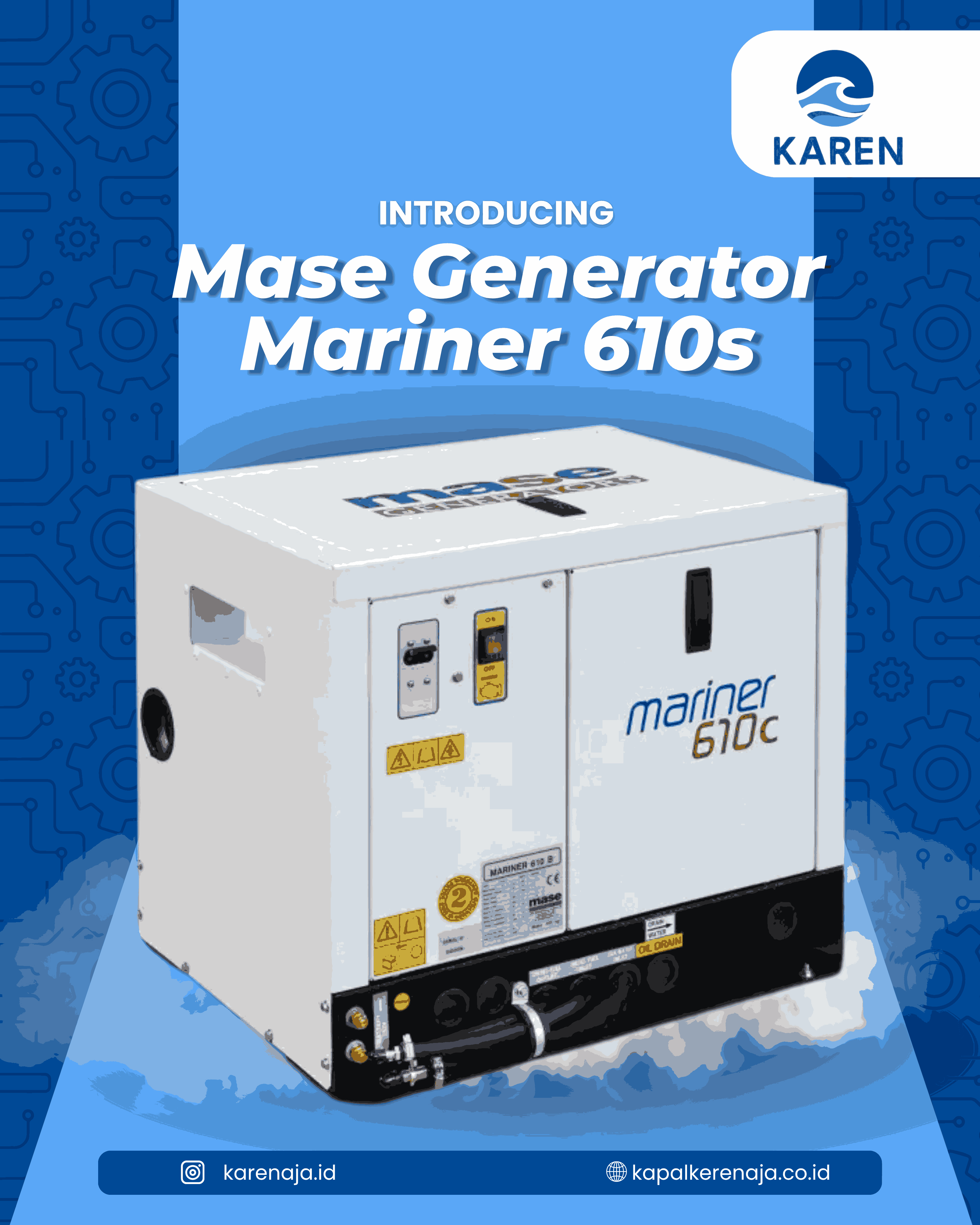 Marine Generator Mase Mariner 610S oleh KAREN, Energi Laut yang Menggerakkan Kepercayaan