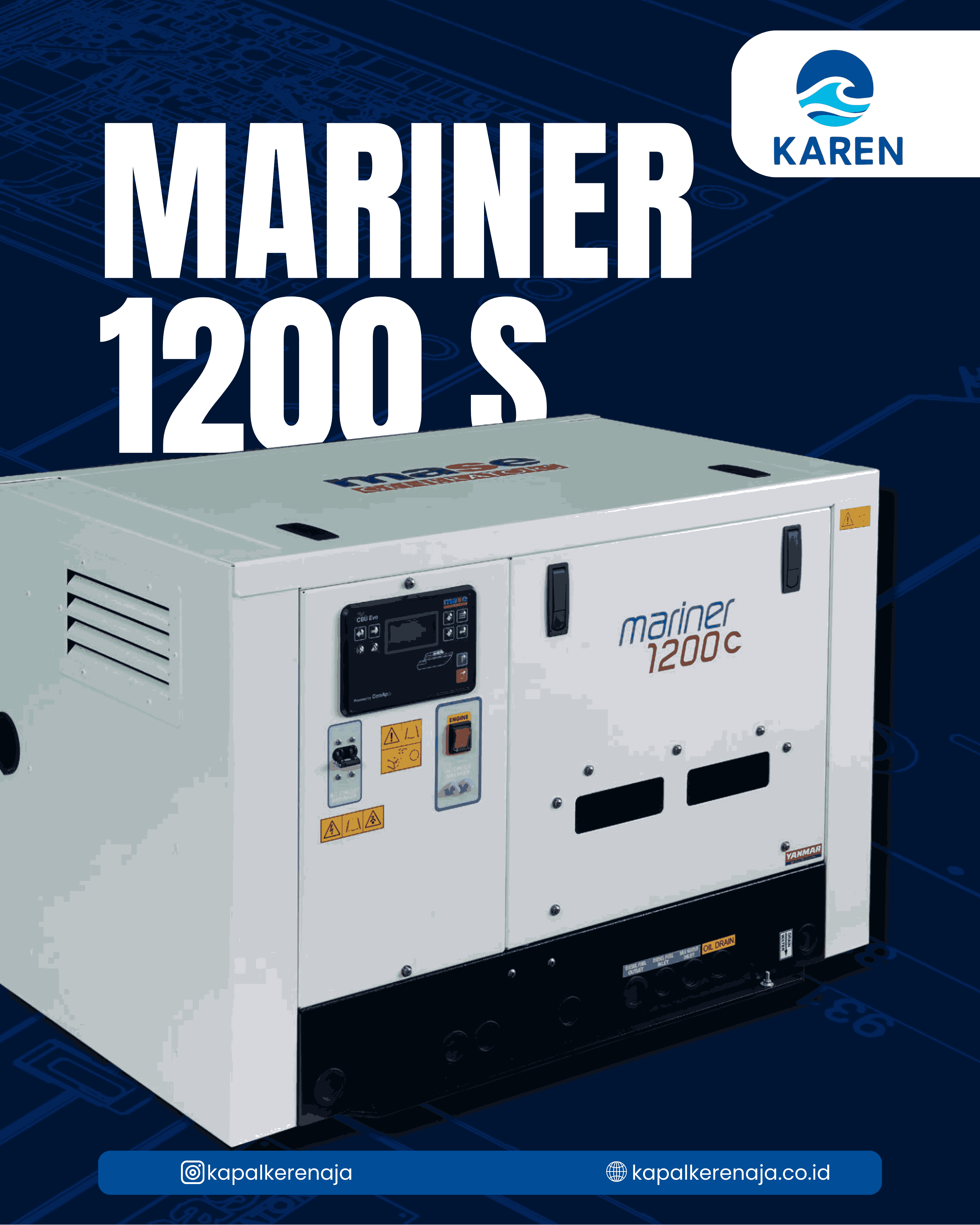 Marine Genset Mase Mariner 1200S: Investasi Daya Cerdas untuk Operasional Kapal Tanpa Kompromi