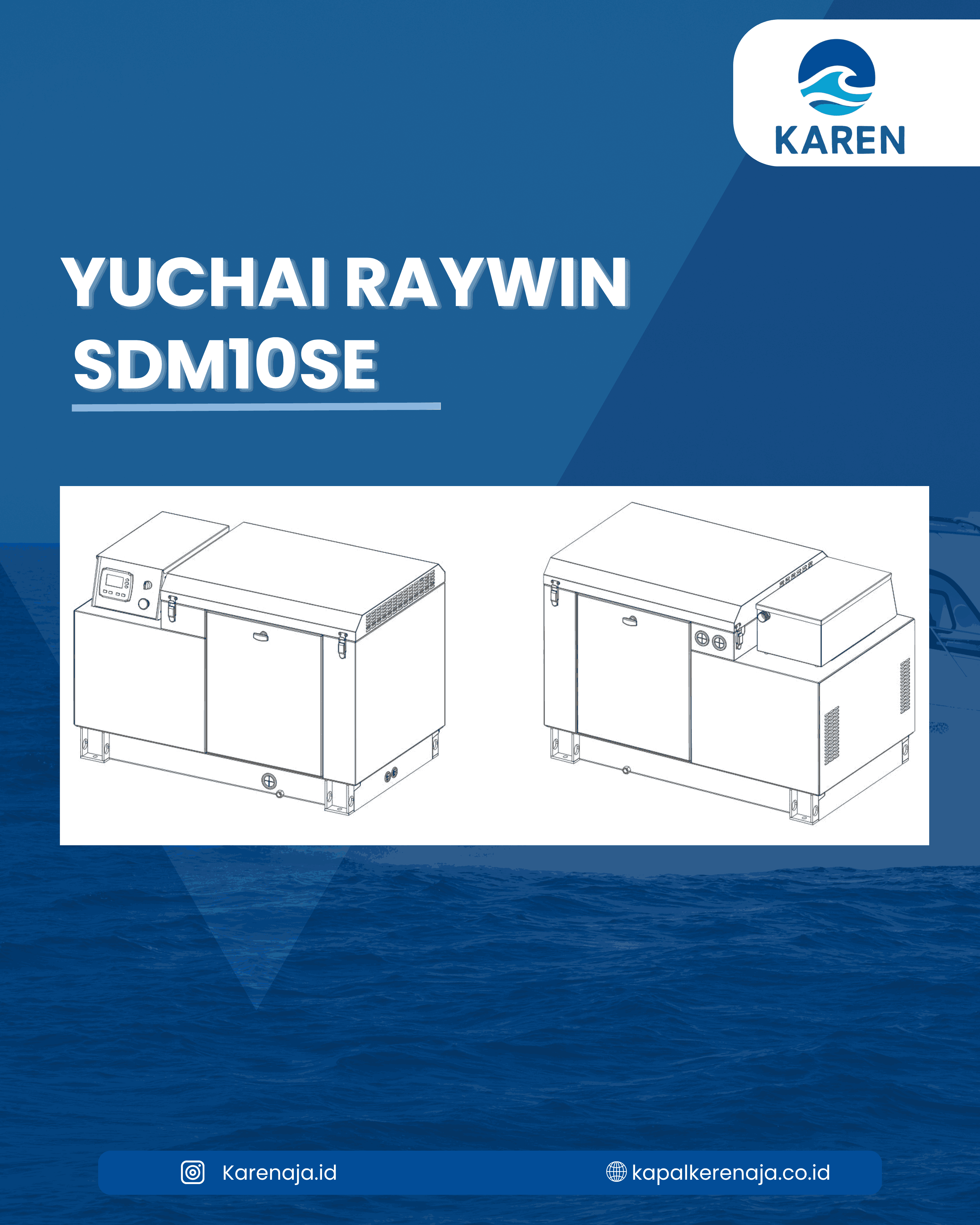 Marine Genset Yuchai Raywin SDM10SE: Standar Baru Daya Listrik Kapal Bersama KAREN