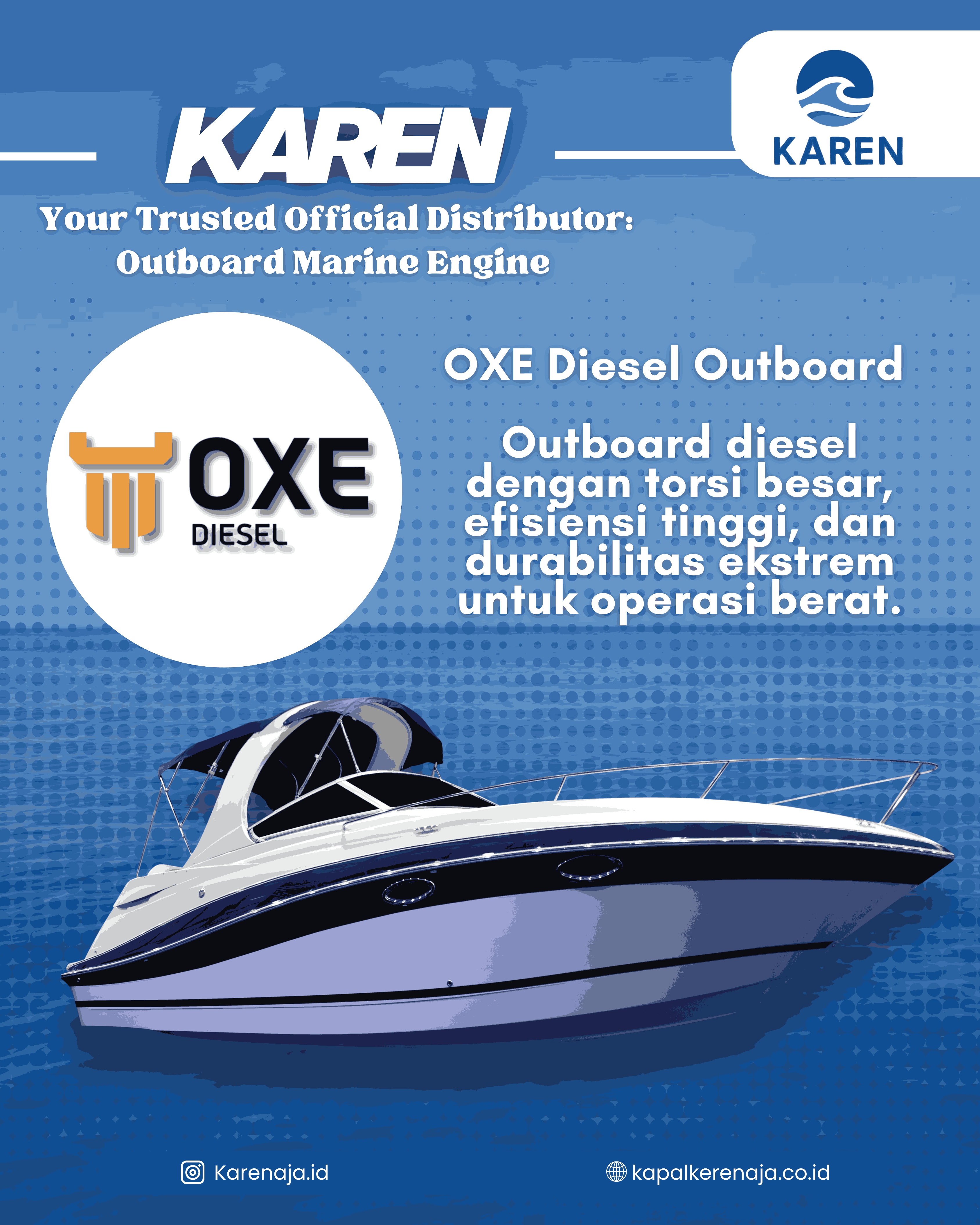 Marine Outboard Diesel Engine OXE: Solusi Tangguh untuk Performa Laut Maksimal bersama KAREN