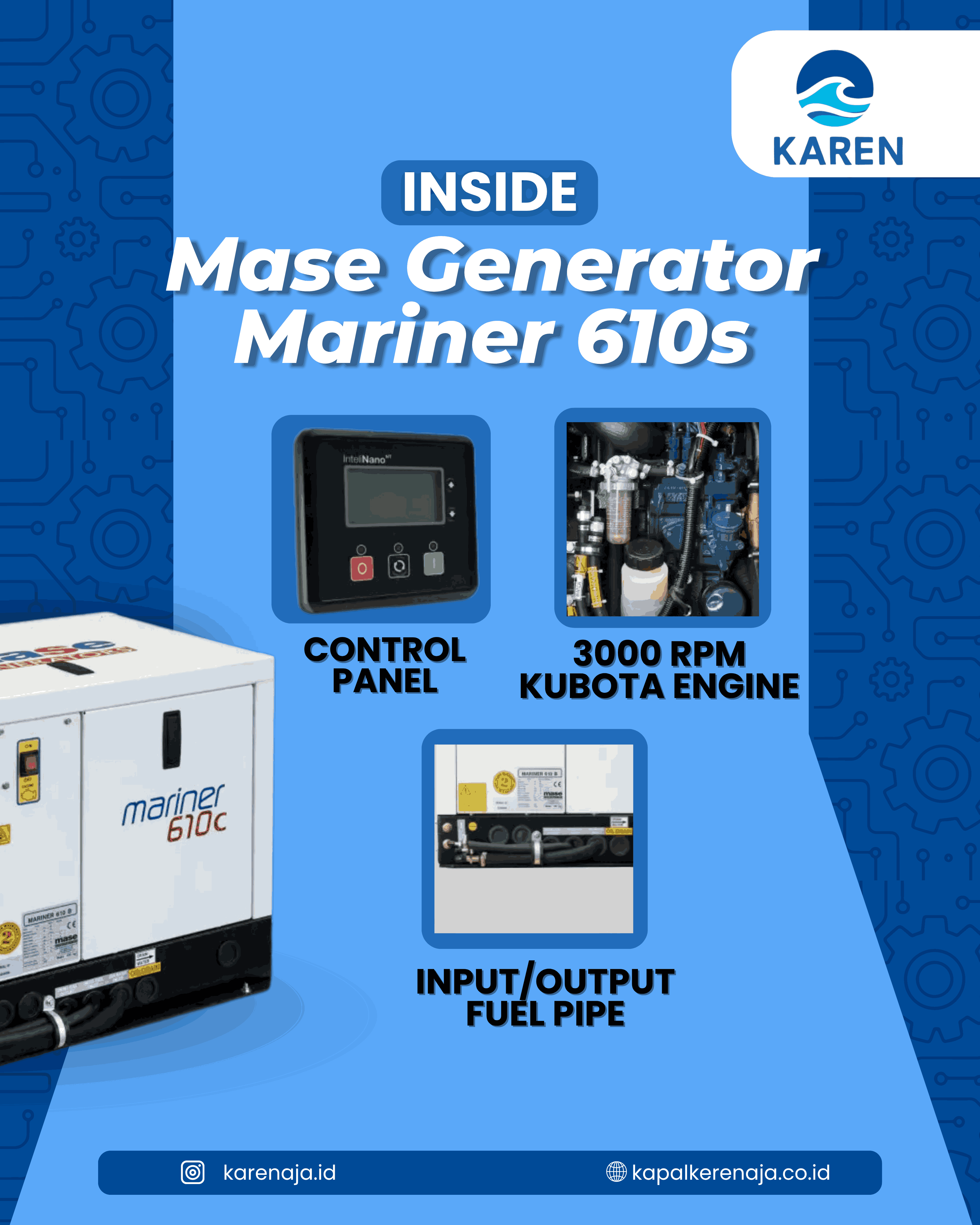 Mengenal Lebih Dalam Mase Generator Mariner 610S: Mesin Andal di Balik Kelistrikan Kapal